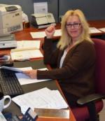 Records Clerk, Bonnie Amsden